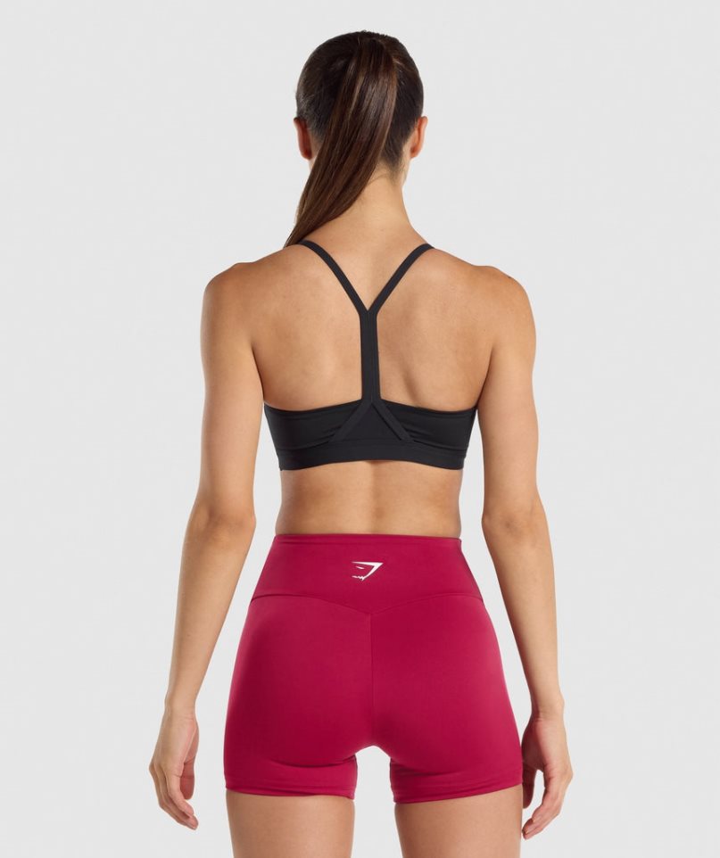 Women's Gymshark V Neck Sports Bra Black | CA 15A8N6